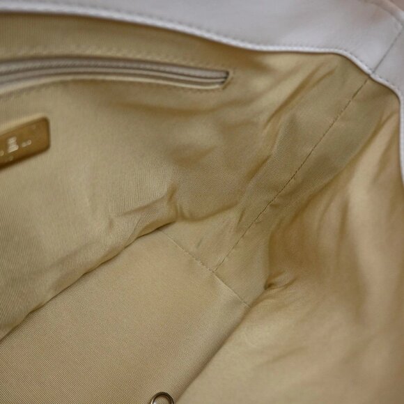 CHANEL CC Logo 2Way Glazed Shoulder Bag Leather White 620RF580 - Picture 11 of 15